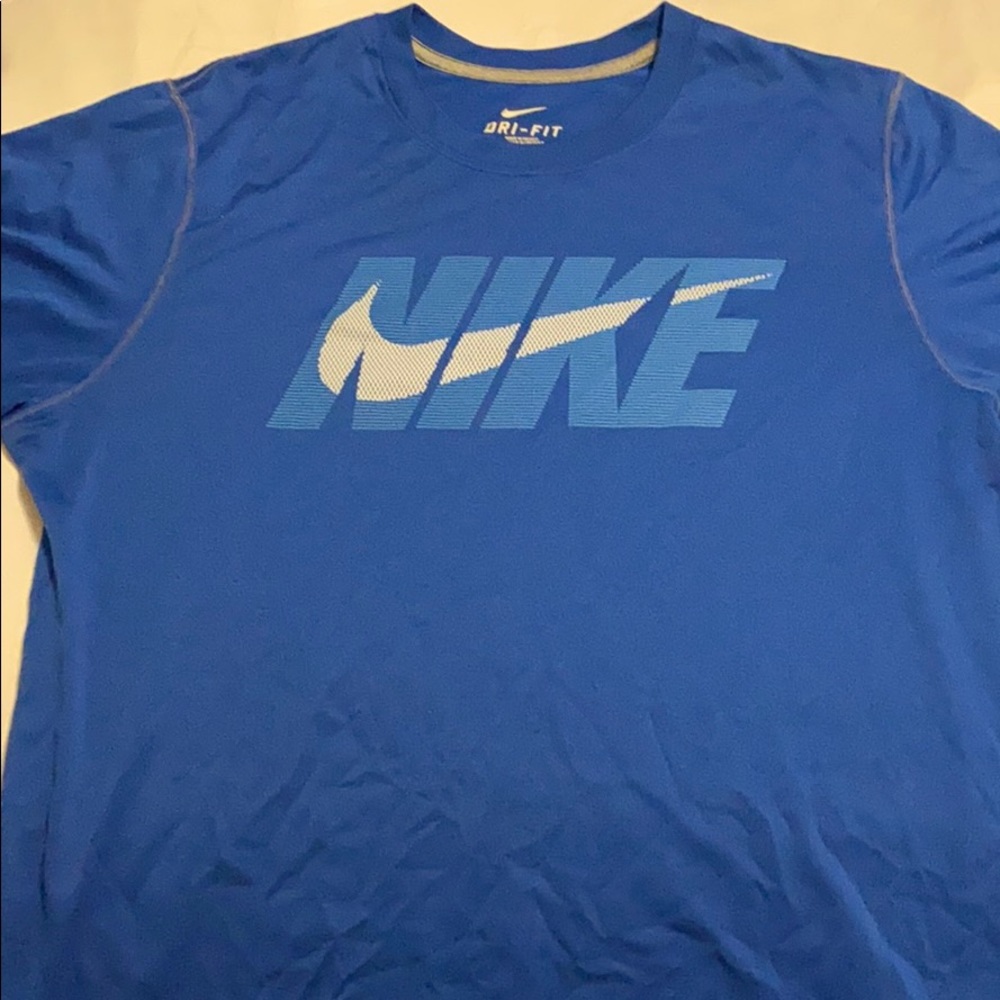 Blue dri-fit nike tshirt
